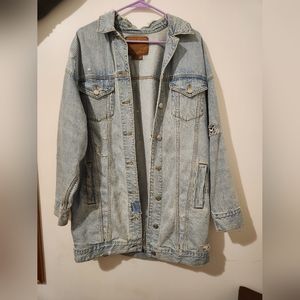 american eagle  denim oversized jacket